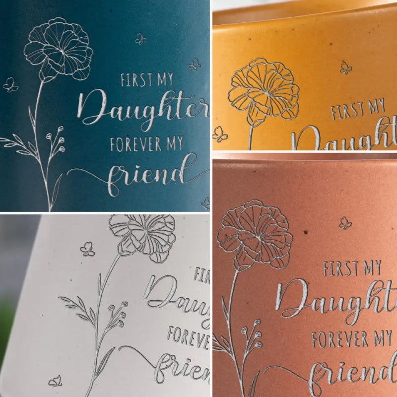 Custom Name Daughter Gifts for Mom - Personalized Pottery Mug