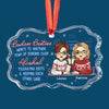 True Friends Are Always Together In Spirit - Bestie Personalized Custom Benelux Glass Ornament - Christmas Gift For Best Friends, BFF, Sisters