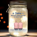 Custom Name Brothers and Sisters Gifts - Personalized Mason Jar Light