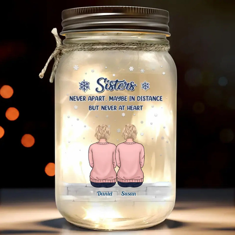 Custom Name Brothers and Sisters Gifts - Personalized Mason Jar Light