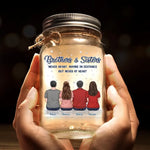 Custom Name Brothers and Sisters Gifts - Personalized Mason Jar Light