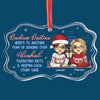 True Friends Are Always Together In Spirit - Bestie Personalized Custom Benelux Glass Ornament - Christmas Gift For Best Friends, BFF, Sisters