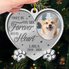 Custom Photo Once By My Side Forever In My Heart - Memorial Personalized Custom Ornament - Metal Custom Shaped - Sympathy Gift, Christmas Gift For Pet Owners, Pet Lovers