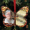Custom Photo Your Wings Were Ready, But My Heart Was Not - Memorial Personalized Custom Mirrored Acrylic Ornament - Sympathy Gift, Christmas Gift For Family Members