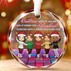 Friendship Is A Million Little Things - Bestie Personalized Custom Circle Glass Ornament - Christmas Gift For Best Friends, BFF, Sisters