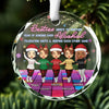 Friendship Is A Million Little Things - Bestie Personalized Custom Circle Glass Ornament - Christmas Gift For Best Friends, BFF, Sisters