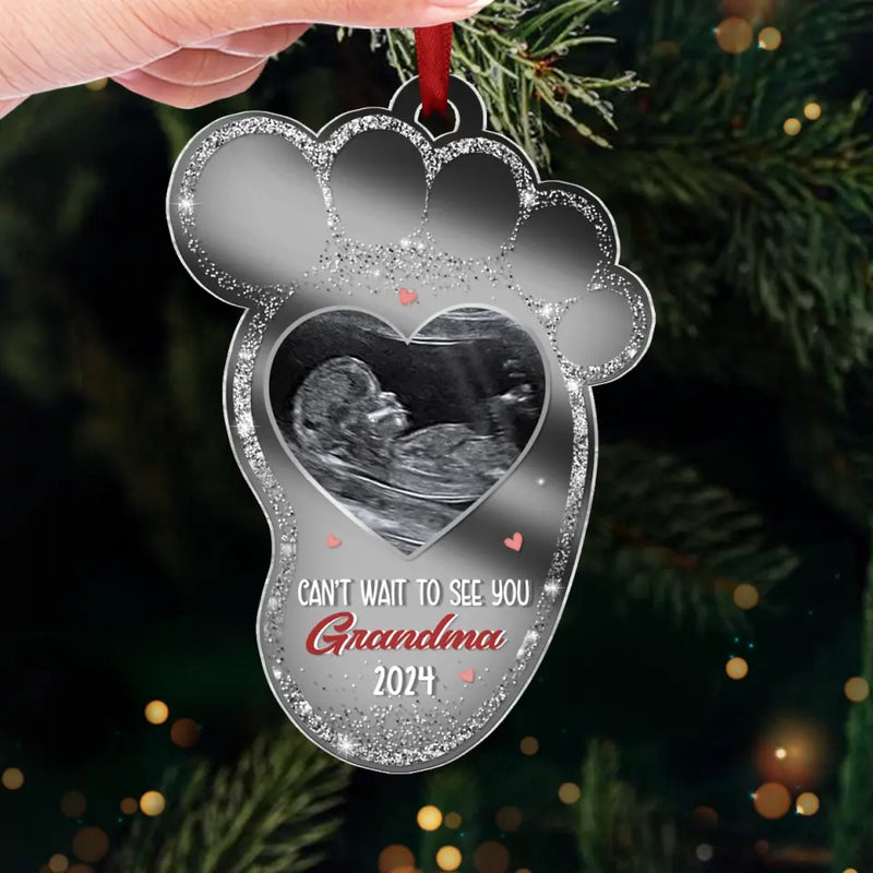Custom Photo Jingle Bells, Baby Smells, All Merry And Nice - Family Personalized Custom Mirrored Acrylic Ornament - Christmas Gift For Baby Kids, Newborn Baby
