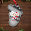 Custom Photo Baby's First Noel - Family Personalized Custom Mirrored Acrylic Ornament - Christmas Gift For Baby Kids, Newborn Baby