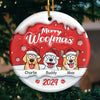 Santa Paws Brought Me The Cutest Little Christmas Sidekick - Dog & Cat Personalized Custom 3D Inflated Effect Printed Ornament - Ceramic Round Shaped - Christmas Gift For Pet Owners, Pet Lovers