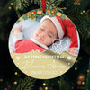 Custom Photo My Little Elf Spreading Christmas Joy! - Family Personalized Custom Mirrored Acrylic Ornament - Christmas Gift For Baby Kids, Newborn Baby