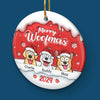 Santa Paws Brought Me The Cutest Little Christmas Sidekick - Dog & Cat Personalized Custom 3D Inflated Effect Printed Ornament - Ceramic Round Shaped - Christmas Gift For Pet Owners, Pet Lovers