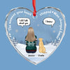Your Wings Were Ready But My Heart Was Not - Memorial Personalized Custom Heart Glass Ornament - Sympathy Gift, Christmas Gift For Pet Owners, Pet Lovers