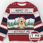 Custom Name Funny Christmas Gifts for Dog Lovers - Personalized Sweatshirt