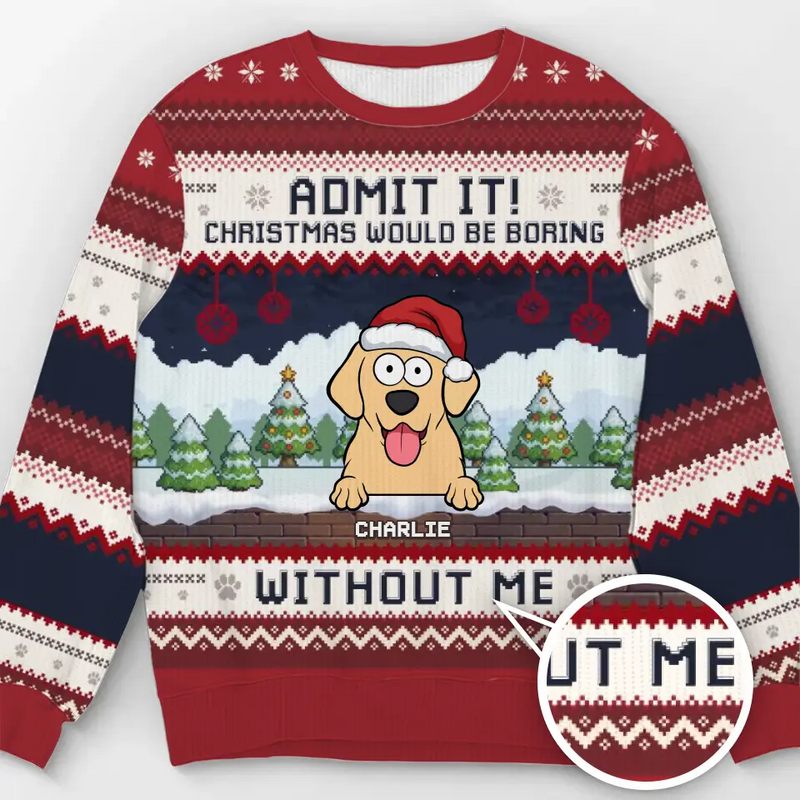 Custom Name Funny Christmas Gifts for Dog Lovers - Personalized Sweatshirt