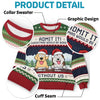 Purrs And Tail Wags This Christmas - Dog & Cat Personalized Custom Ugly Sweatshirt - Unisex Wool Jumper - Christmas Gift For Pet Owners, Pet Lovers