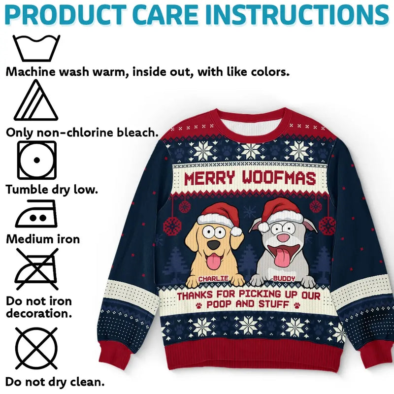 Paws And Enjoy The Holiday Cheer - Dog Personalized Custom Ugly Sweatshirt - Unisex Wool Jumper - Christmas Gift For Pet Owners, Pet Lovers