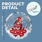 Custom Name Christmas Gifts for Grandma - Personalized Glass Ornament