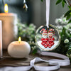 Every Time We Love, Every Time We Give, It’s Christmas - Family Personalized Custom Circle Glass Ornament - Christmas Gift For Grandpa, Grandma