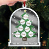 For Christmas, All I Want Is To Be With My Family - Family Personalized Custom Mirrored Acrylic Ornament - Christmas Gift For Family Members