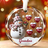 If Nothing Is Going Well, Call Your Grandmother - Family Personalized Custom Circle Glass Ornament - Christmas Gift For Mom, Grandma