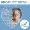 Custom Photo You Still Live On In The Hearts - Memorial Personalized Custom Heart Glass Ornament - Sympathy Gift, Christmas Gift For Family Members