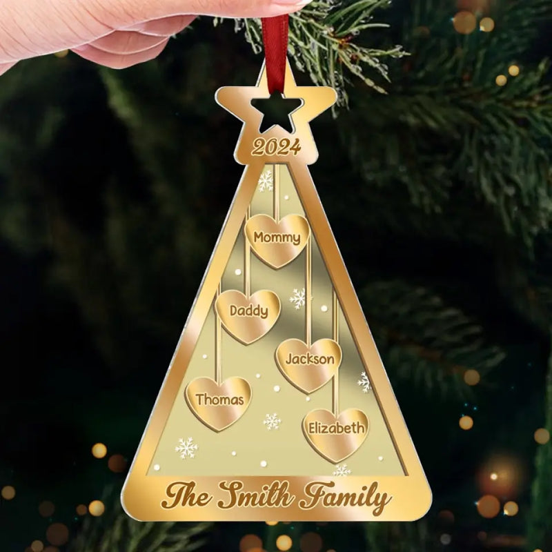 Nothing Beats A Christmas Spent With Family And Loved Ones - Family Personalized Custom Mirrored Acrylic Ornament - Christmas Gift For Family Members
