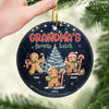 Grandma's Favorite Batch - Family Personalized Custom Ornament - Ceramic Round Shaped - Christmas Gift For Mom, Grandma