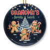 Grandma's Favorite Batch - Family Personalized Custom Ornament - Ceramic Round Shaped - Christmas Gift For Mom, Grandma
