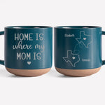 Custom Name Long Distance Mom Gifts - Personalized Pottery Mug
