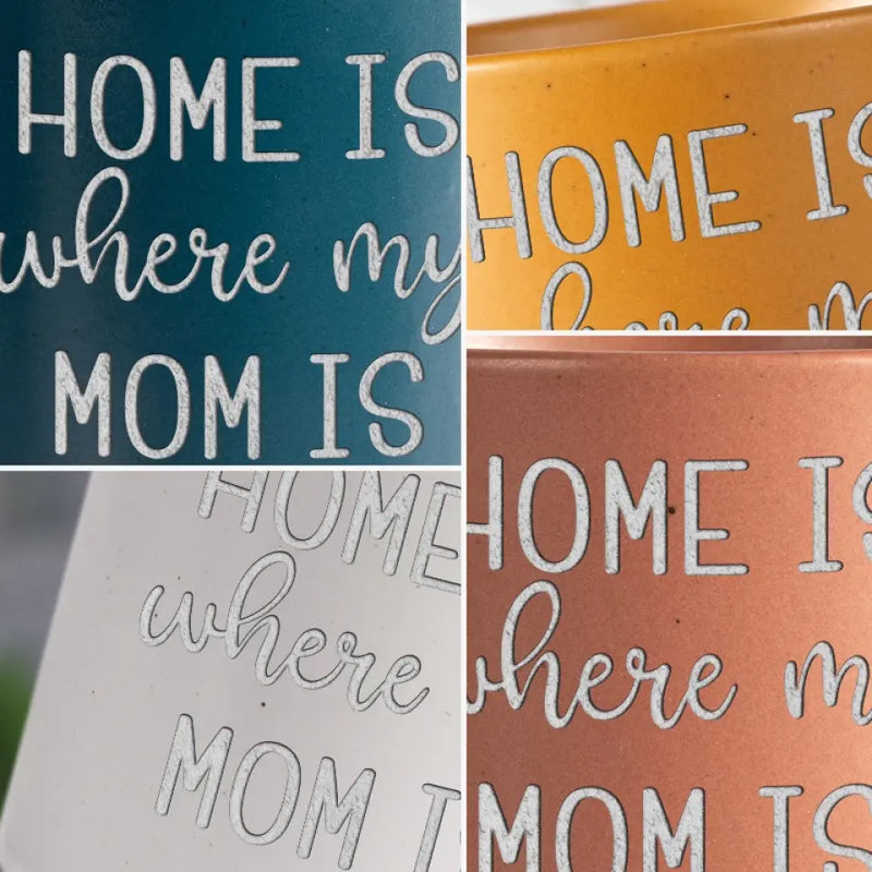 Custom Name Long Distance Mom Gifts - Personalized Pottery Mug
