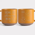Custom Name Long Distance Mom Gifts - Personalized Pottery Mug