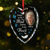 Custom Photo Never Forgotten, Forever Loved - Memorial Personalized Custom Heart Glass Ornament - Sympathy Gift, Christmas Gift For Family Members