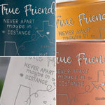 Custom Name Long Distance Friendship Gifts - Personalized Pottery Mug