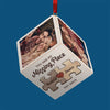 Custom Photo You Are My Missing Piece - Couple Personalized Custom Wooden Cube Ornament - Christmas Gift For Husband Wife, Anniversary
