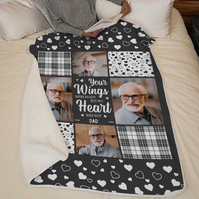 Custom Photo We Miss You And Love You Always - Memorial Personalized Custom Blanket - Sympathy Gift For Family Members