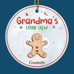 Custom Name Gingerbread Christmas Gifts for Grandma - Personalized Ceramic Ornament