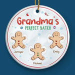 Custom Name Gingerbread Christmas Gifts for Grandma - Personalized Ceramic Ornament
