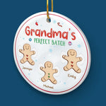 Custom Name Gingerbread Christmas Gifts for Grandma - Personalized Ceramic Ornament