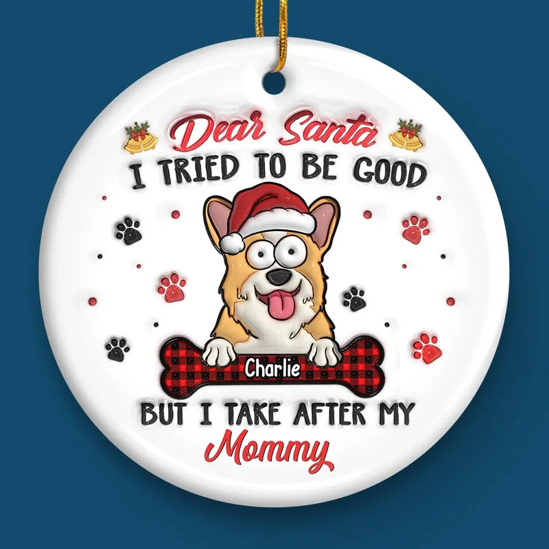 The Best Christmas Presents Come With Tails - Dog & Cat Personalized Custom 3D Inflated Effect Printed Ornament - Ceramic Round Shaped - Christmas Gift For Pet Owners, Pet Lovers