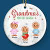 Gingerbread Smells Like Home And Family Gatherings During The Holidays - Family Personalized Custom Ornament - Ceramic Round Shaped - Christmas Gift For Mom, Grandma