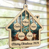 Love Grows Best In Little Moments Together - Family Personalized Window Hanging Suncatcher - Christmas Gift For Family Members