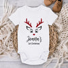 Our Hearts Overflow With Endless Love For Our Little Reindeer - Family Personalized Custom Baby Onesie - Christmas Gift For Baby Kids, Newborn Baby
