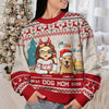 Best Fur Mom Ever - Dog & Cat Personalized Custom Ugly Sweatshirt - Unisex Wool Jumper - Christmas Gift For Pet Owners, Pet Lovers