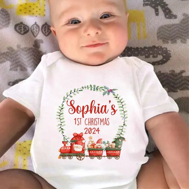 Your Newborn Giggles Are The Sweetest Holiday Harmony - Family Personalized Custom Baby Onesie - Christmas Gift For Baby Kids, Newborn Baby
