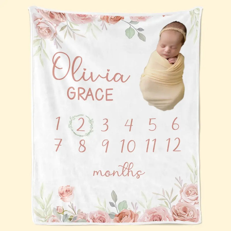 Custom Photo A New Baby Marks The Beginnings Of All Things - Family Personalized Custom Baby Blanket - Gift For Baby Kids, Newborn Baby