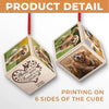 Custom Photo Always On My Mind - Memorial Personalized Custom Wooden Cube Ornament - Sympathy Gift, Christmas Gift For Pet Owners, Pet Lovers