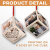 Custom Photo Always On My Mind - Memorial Personalized Custom Wooden Cube Ornament - Sympathy Gift, Christmas Gift For Family Members