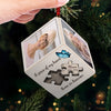 Custom Photo A Piece Of My Heart - Memorial Personalized Custom Wooden Cube Ornament - Sympathy Gift, Christmas Gift For Family Members