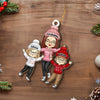 A Merry Christmas To Everybody - Family Personalized Custom Leather Ornament - Christmas Gift For Grandma