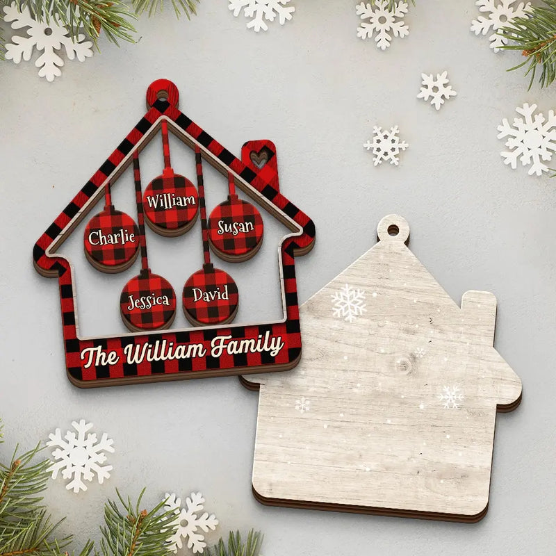 Family Is The Best Part Of Christmas - Family Personalized Custom Shaped 2 Layered Wood Christmas Ornament - Christmas Gift For Family Members